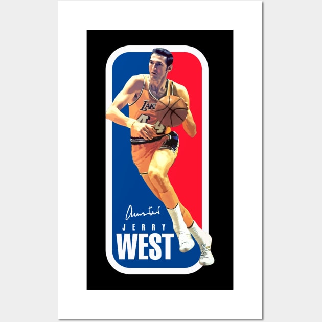 Jerry West the NBA Logo Wall Art by Juantamad